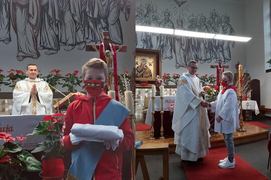 Szymon Filiżanowski otrzymuje komżę