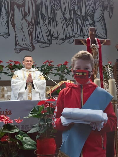 Szymon Filiżanowski z komżą